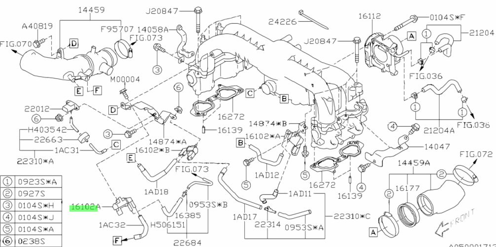 Genuine Subaru Impreza WRX G3 EJ255 08-14 Boost Sensor Solenoid Purge Valve