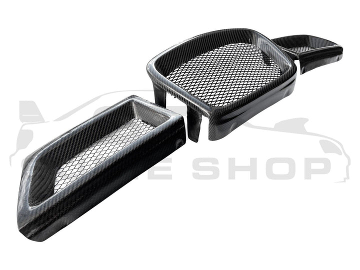 3 Piece Carbon Fiber Black Mesh Grille Grill For 06 - 07 Subaru WRX STI Hawkeye