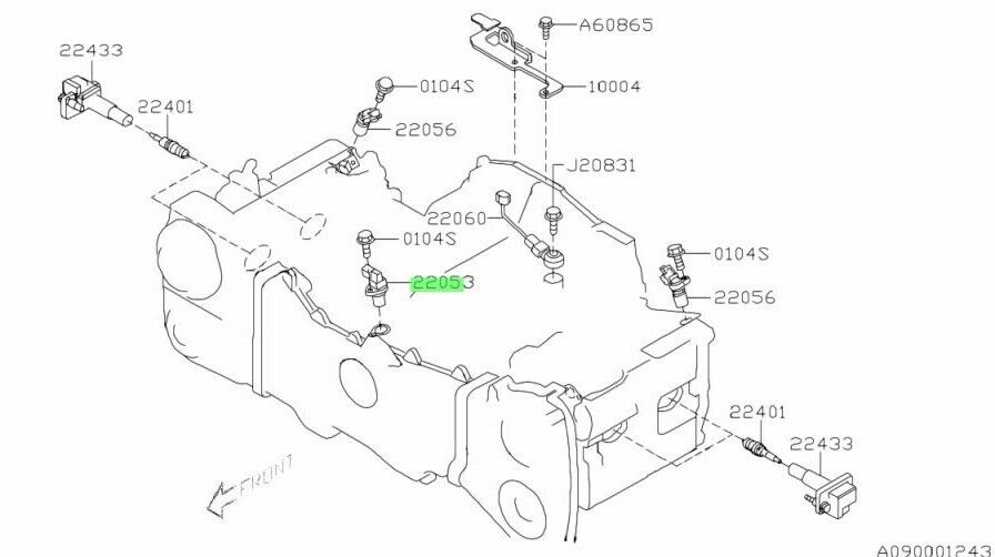 Genuine Subaru Impreza WRX VA STi EJ257 14 - 21 Crankshaft Crank Position Sensor