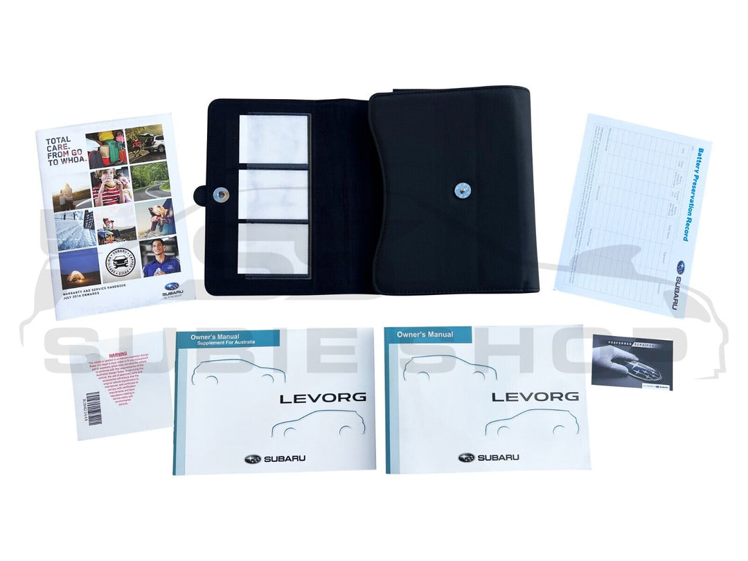 GENUINE Subaru Levorg Sti 15 -17 Factory Owners Manual Log Book Wallet Set Pouch