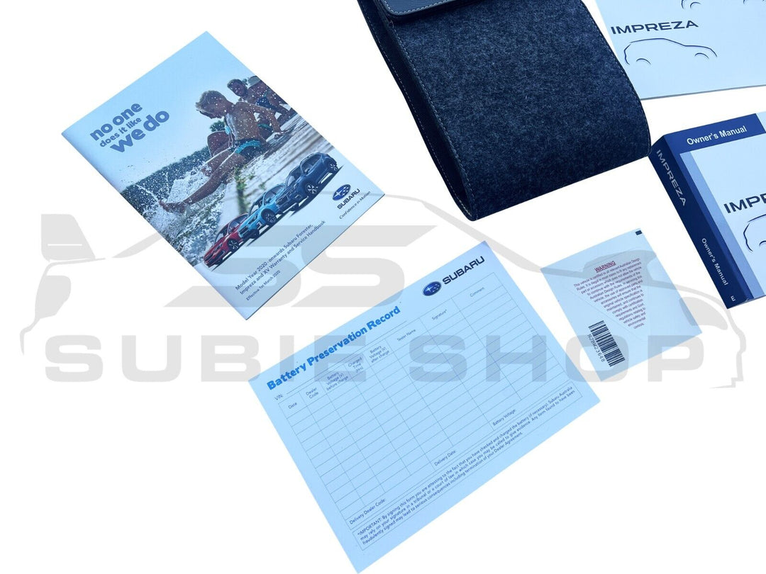 GENUINE Subaru Impreza GK 19 -22 Factory Owners Manual Log Book Wallet Set Pouch