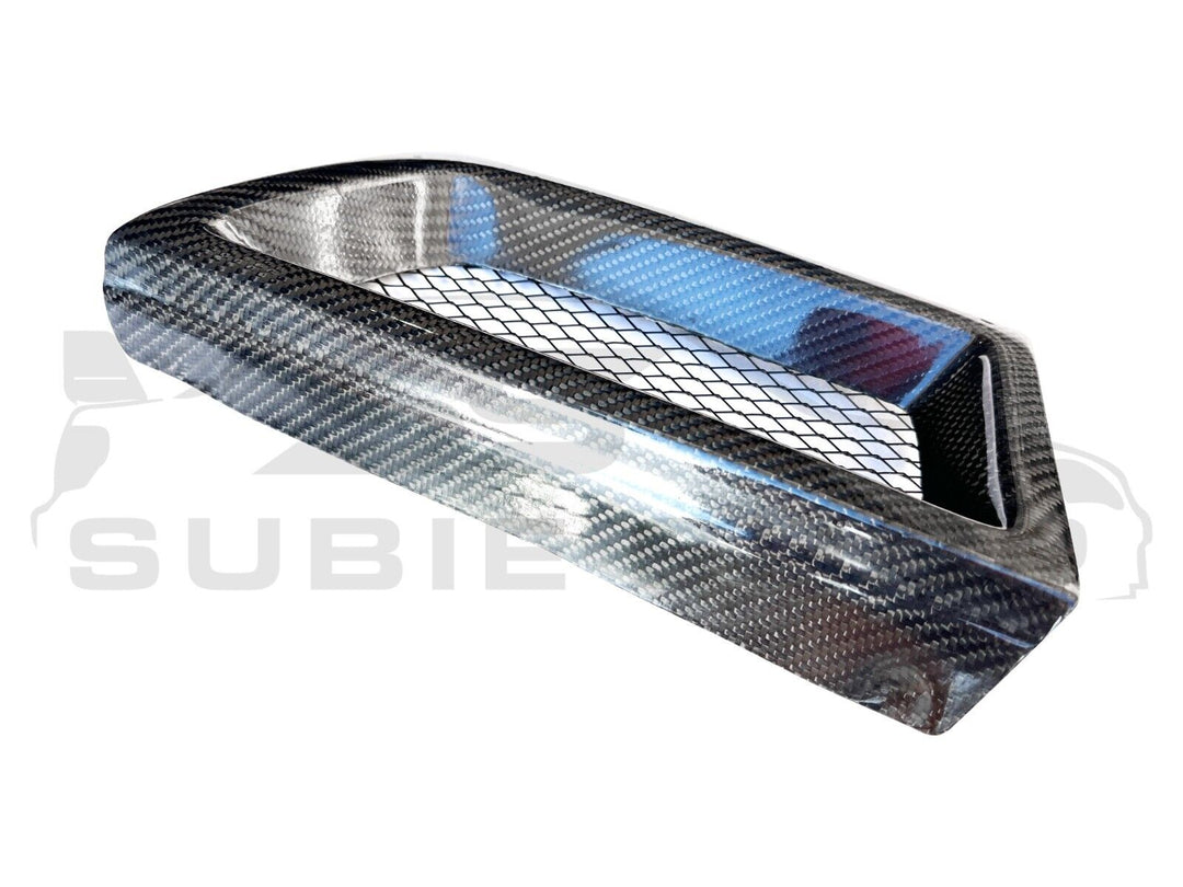 3 Piece Carbon Fiber Black Mesh Grille Grill For 06 - 07 Subaru WRX STI Hawkeye