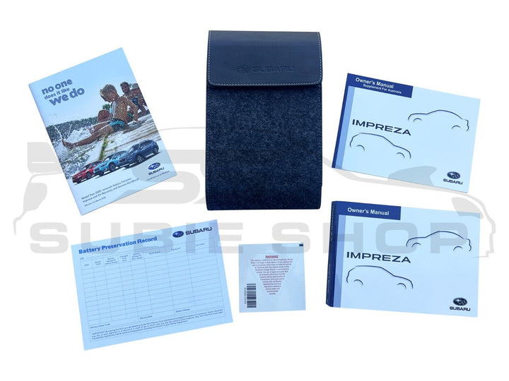 GENUINE Subaru Impreza GK 19 -22 Factory Owners Manual Log Book Wallet Set Pouch