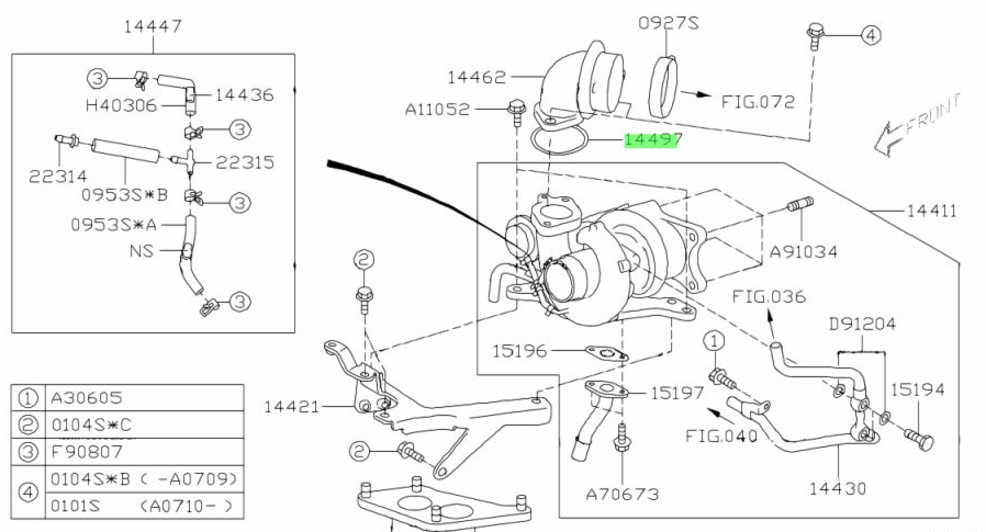 GENUINE Subaru Liberty GT EJ20X Gen 4 03-06 Factory Turbo Elbow Pipe Seal Gasket