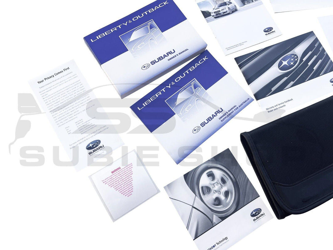 GENUINE Subaru Liberty Outback 06 09 Factory Owners Manual Log Book Wallet Pouch