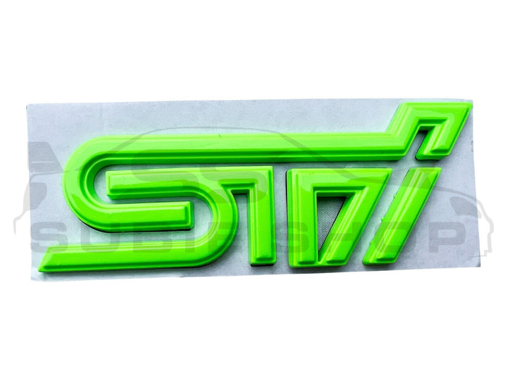 Metal 'STi' Rear Tailgate Decal Badge Emblem For Subaru Impreza WRX STi / BRZ +