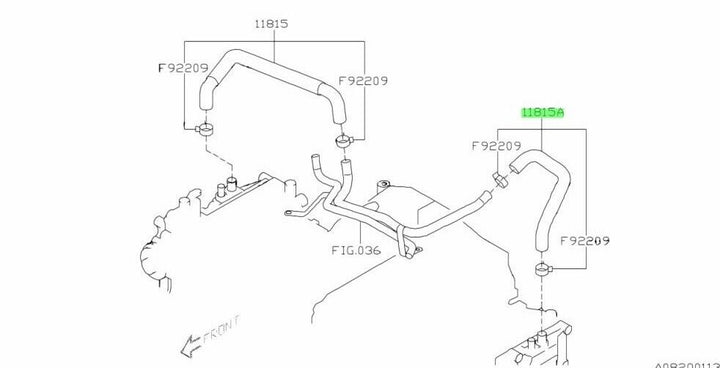 Genuine Subaru Liberty GT Turbo EJ20X EJ255 03 - 09 PCV Vacuum Air Oil Hose Pipe