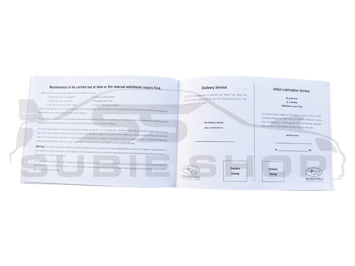 GENUINE Subaru Liberty Outback 06 09 Factory Owners Manual Log Book Wallet Pouch