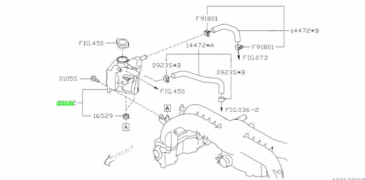 GENUINE Subaru Impreza G3 WRX EJ255 08 - 14 Turbo Coolant Water Expansion Top Tank