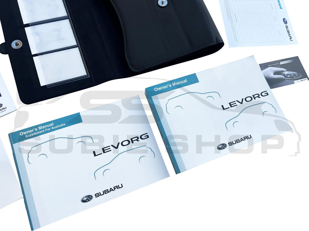 GENUINE Subaru Levorg Sti 15 -17 Factory Owners Manual Log Book Wallet Set Pouch