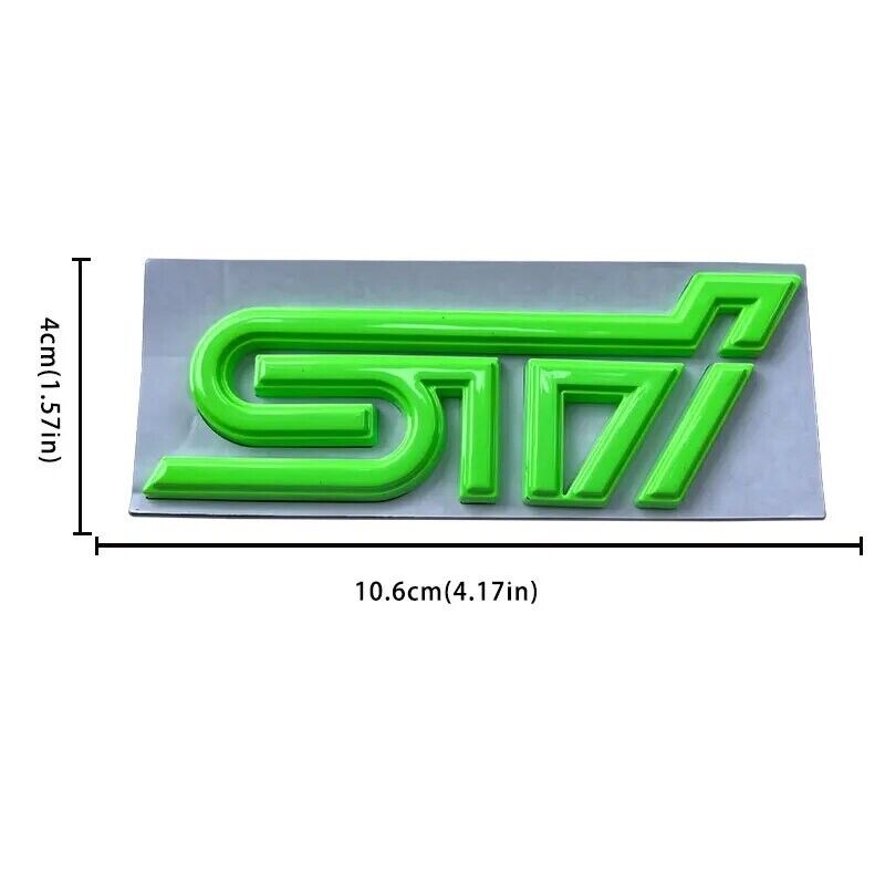 Metal 'STi' Rear Tailgate Decal Badge Emblem For Subaru Impreza WRX STi / BRZ +