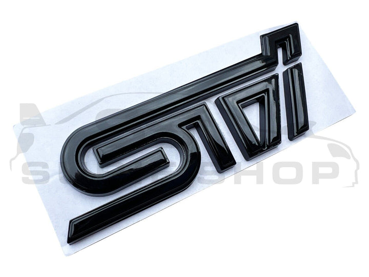 Metal 'STi' Rear Tailgate Decal Badge Emblem For Subaru Impreza WRX STi / BRZ +