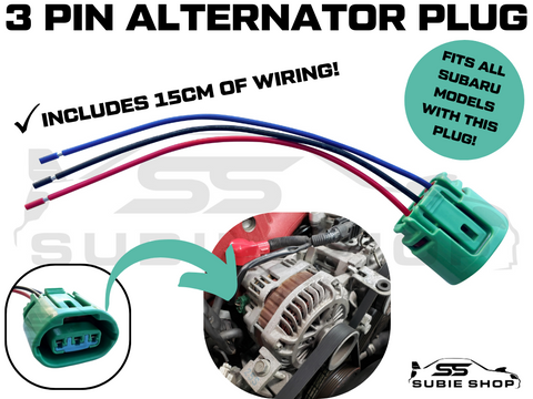 3 Pin Alternator Regulator Green Plug For Subaru Impreza WRX Forester Liberty XV