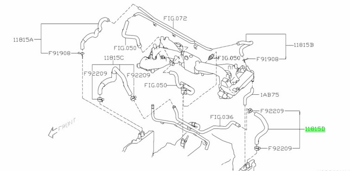 Genuine Subaru Impreza GD WRX & STi Turbo EJ 00-07 PCV Vacuum Air Oil Hose Pipe