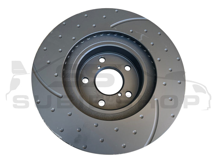 RDA Slotted Dimpled Front Brakes Brake Rotors Pads Upgrade 08-11 Subaru Impreza