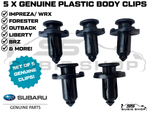 5 X GENUINE Subaru Liberty Outback Forester BRZ Impreza WRX Trim Clips Clip Set