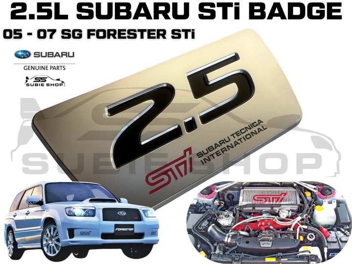 Genuine JDM Subaru Forester SG XT STi 05 - 07 Engine Badge Logo Emblem 2.5 EJ255