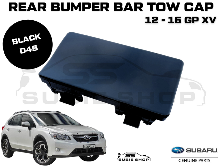 New GENUINE Subaru XV GP 2012 - 2016 Rear Bumper Bar Tow Mid Cap Cover Black D4S