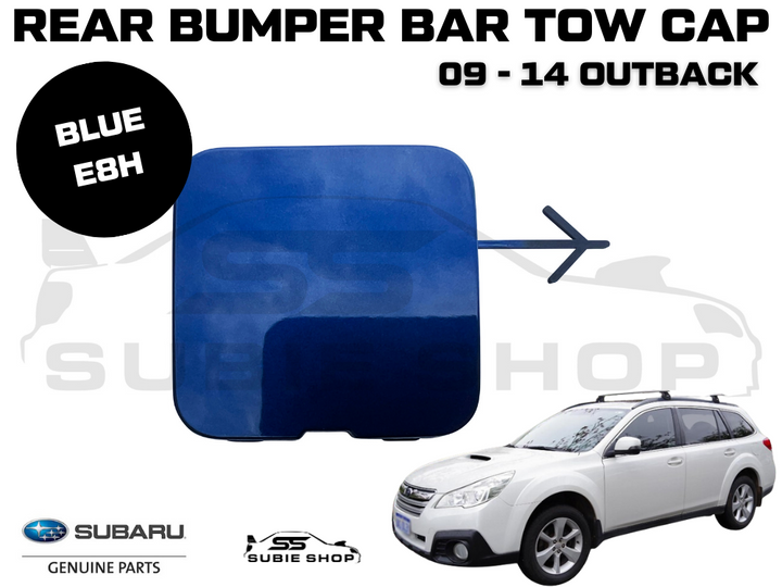 GENUINE Subaru Outback BR 09 - 14 Rear Bumper Bar Tow Hook Cap Cover Blue E8H