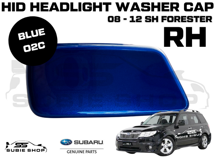 New Genuine Headlight Blue 02C Washer Cap Cover 2008 - 12 Subaru Forester SH RH