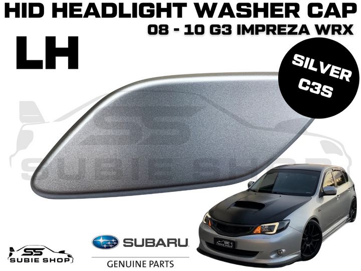 New Genuine Headlight Silver Washer Cap Cover 08-10 Subaru Impreza G3 WRX STi LH