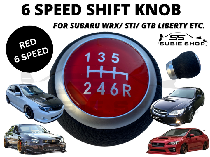 6 Speed Shift Gear Knob For Subaru Impreza WRX STI Liberty GTB Forester BRZ JDM