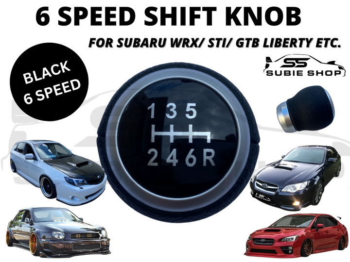 6 Speed Shift Gear Knob For Subaru Impreza WRX STI Liberty GTB Forester BRZ JDM