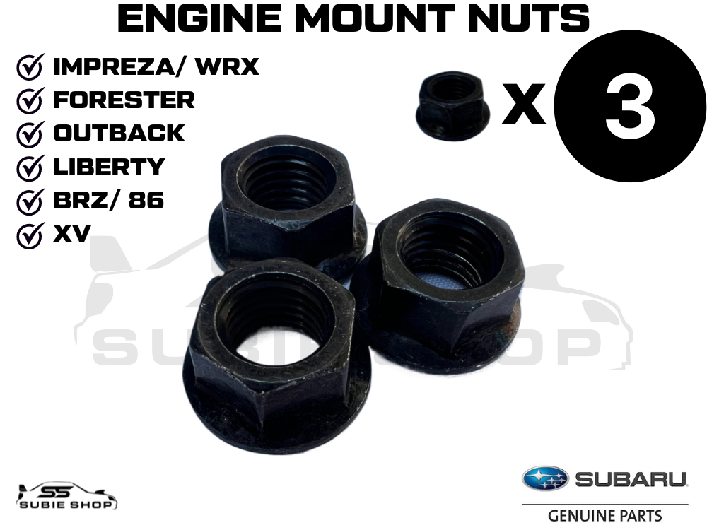 3x GENUINE Subaru Liberty Forester Outback Impreza BRZ 86 XV Mount Nuts Spares