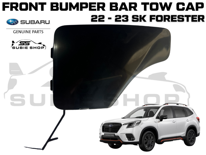 GENUINE Subaru Forester SK 22 -23 Front Bumper Bar Tow Hook Cap Cover Matt Black