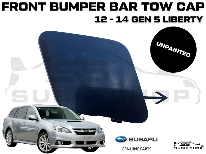 GENUINE Subaru Liberty 2012 - 14 Front Bumper Bar Tow Hook Cap Cover Matt Black