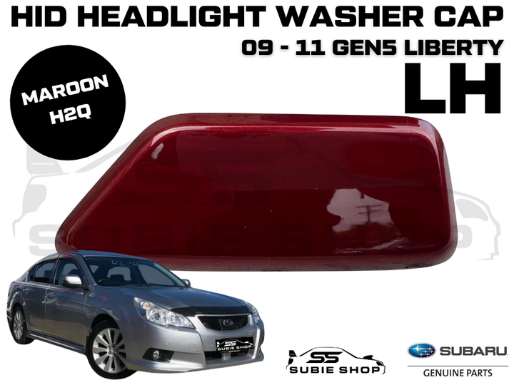 New Genuine Headlight Washer Cap Cover 09 -11 Subaru Liberty Maroon Red H2Q Left