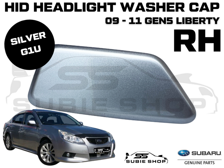 New Genuine Headlight Washer Cap Cover 09 -11 Subaru Liberty Silver G1U Right RH