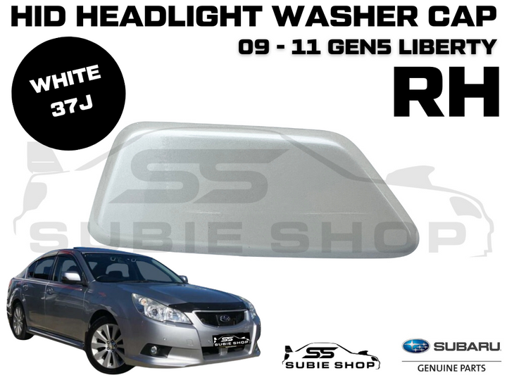 New Genuine Headlight Washer Cap Cover 09 -11 Subaru Liberty White 37J Right RH