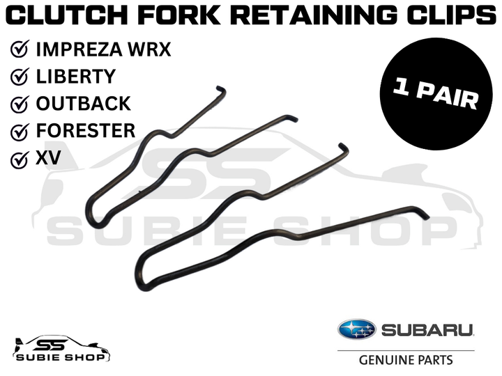 2 x GENUINE Subaru Impreza Forester Liberty XV Clutch Fork Retaining Clip Spring