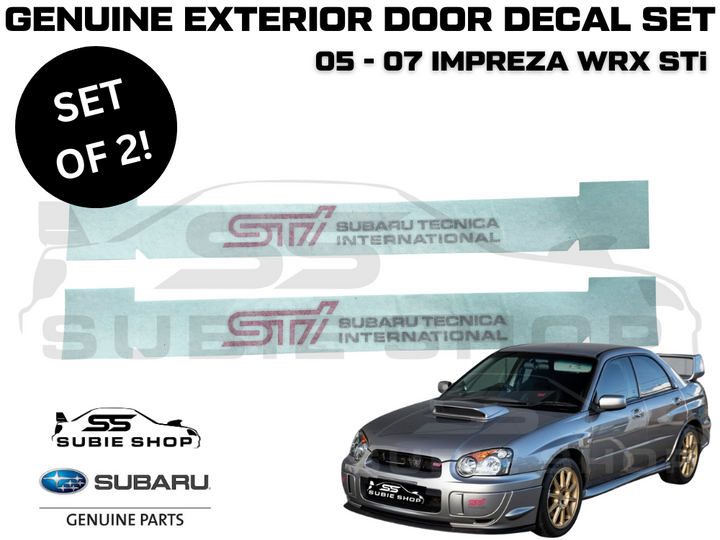 2x NEW Genuine JDM Subaru Impreza WRX STi GD 05-7 Door Badge Logo Sticker Emblem