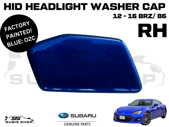 OEM New Genuine Headlight Washer Cap Cover 12-16 Subaru BRZ ZC6 Right R Blue 02C