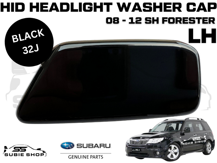 New Genuine Headlight Black 32J Washer Cap Cover 2008 - 12 Subaru Forester SH LH