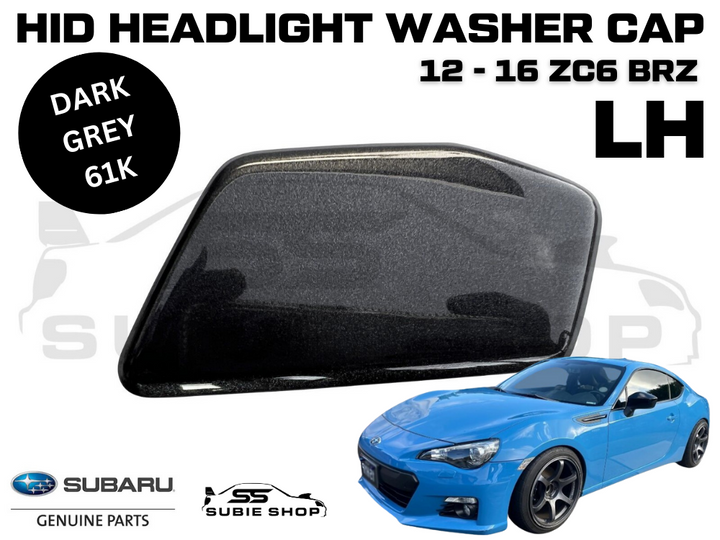 OEM New Genuine Headlight Washer Cap Cover 12-16 Subaru BRZ ZC6 Left LH Grey 61K