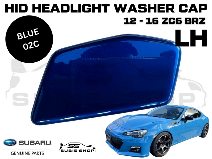 OEM New Genuine Headlight Washer Cap Cover 12-16 Subaru BRZ ZC6 Left LH Blue 02C