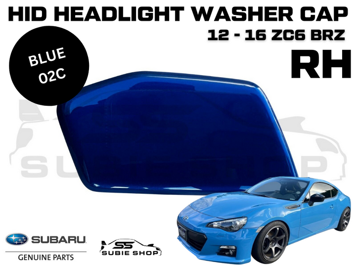 OEM New Genuine Headlight Washer Cap Cover 12-16 Subaru BRZ ZC6 Right Blue 02C