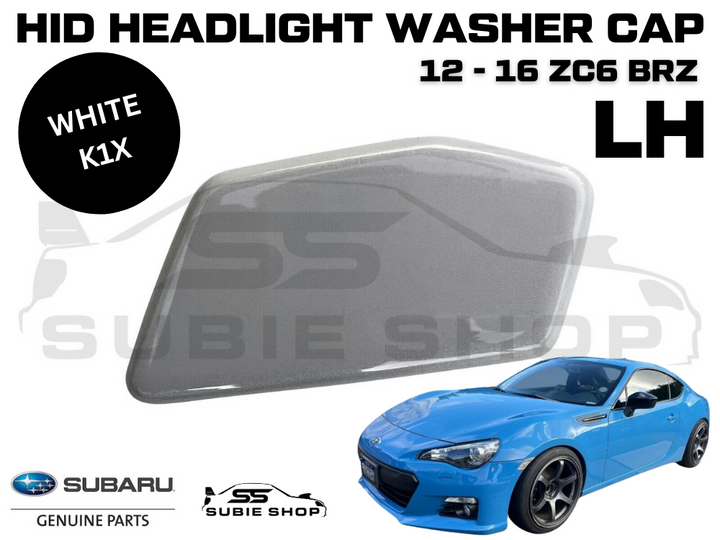 OEM New Genuine Headlight Washer Cap Cover 12-16 Subaru BRZ ZC6 Left White K1X L