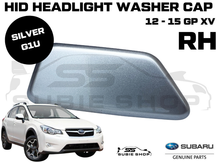 GENUINE Subaru XV GP 12 - 15 Headlight Bumper Washer Cap Cover Right Silver G1U