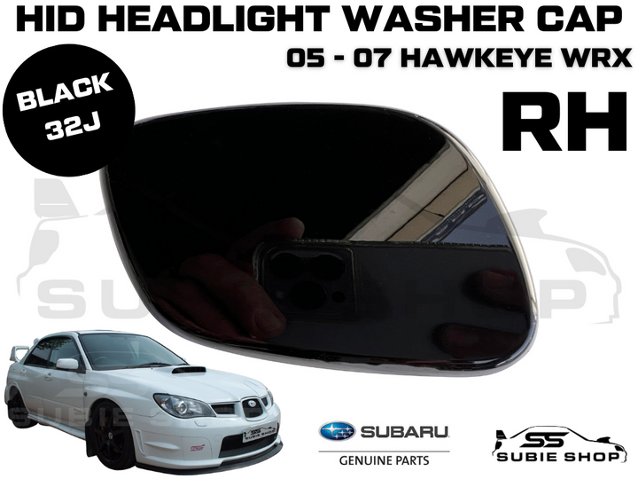 New Genuine Headlight Black Washer Cap Cover 05 -07 Subaru Impreza GD WRX STi RH