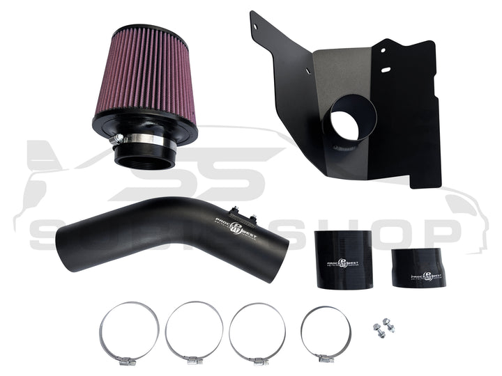 Process West 72mm Cold Air Intake K&N Hi Flow Filter for Subaru WRX & STI 08 -14