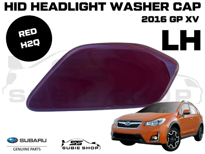 New GENUINE Subaru XV GP 2016 Headlight Bumper Washer Cap Cover Left Red H2Q