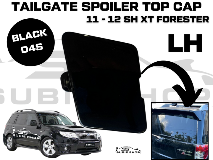 Genuine Tailgate Spoiler Black Cap Cover 11 - 12 Subaru Forester SH XT Left LH