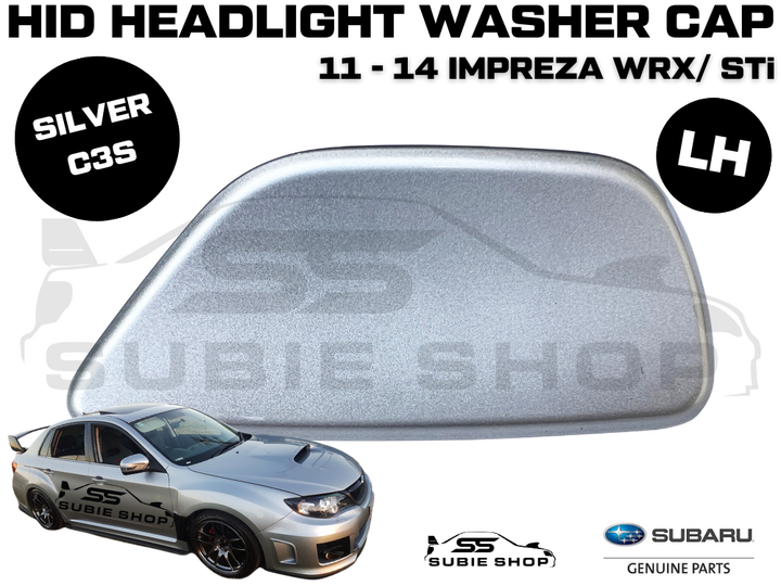 Genuine Headlight Washer Cap Cover 2011 - 14 Subaru Impreza G3 WRX STi LH Silver