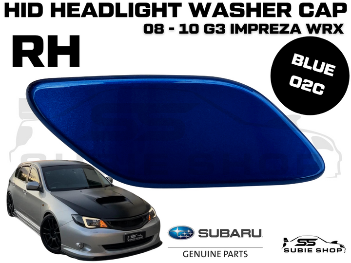 New Genuine Headlight Blue Washer Cap Cover 08 -10 Subaru Impreza G3 WRX STi RH