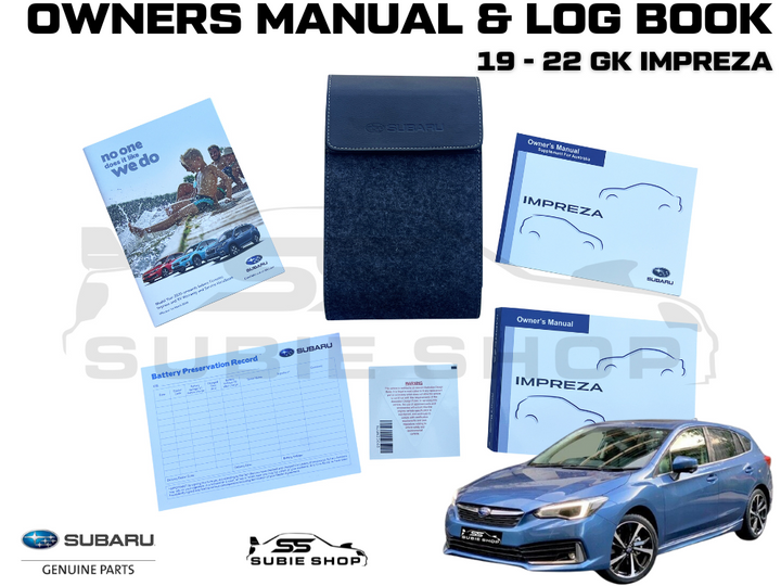 GENUINE Subaru Impreza GK 19 -22 Factory Owners Manual Log Book Wallet Set Pouch