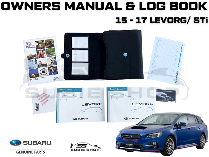 GENUINE Subaru Levorg Sti 15 -17 Factory Owners Manual Log Book Wallet Set Pouch